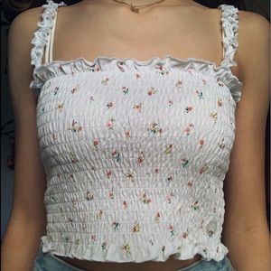 Pacsun ruffled floral tank